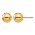 14k Madi K Polished 8mm Ball Post Earrings