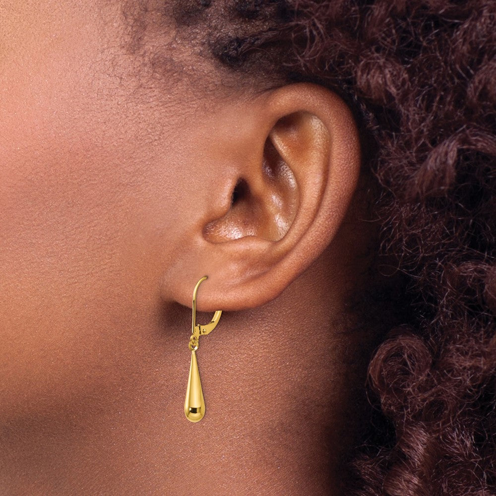 14k Madi K Teardrop Dangle Leverback Earrings