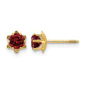 14k Madi K 4mm CZ Birthstone (Jan) Screwback Earrings