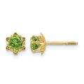 14k Madi K 4mm CZ Birthstone (Aug) Screwback Earrings