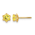 14k Madi K 4mm CZ Birthstone (Nov) Screwback Earrings