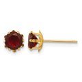 14k Madi K 5mm CZ Birthstone (Jan) Earrings