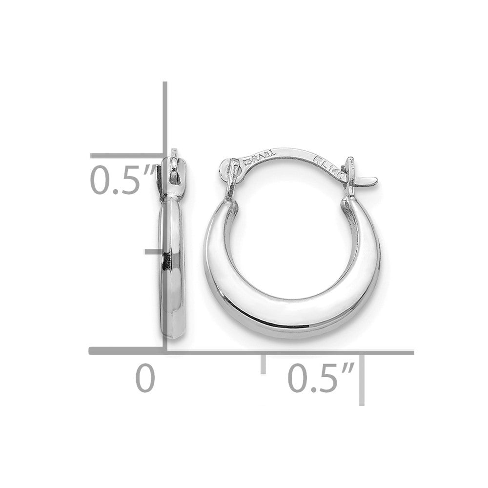 14k White Gold Madi K Small Hoop Earrings