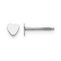 14k White Gold Madi K Tiny Heart Baby Post Earrings