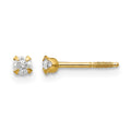 14k Madi K 2.25mm CZ Baby Earrings
