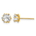 14k Madi K 5mm CZ Birthatone (Apr) Earrings