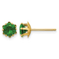 14k Madi K 5mm CZ Birthstone (May) Earrings
