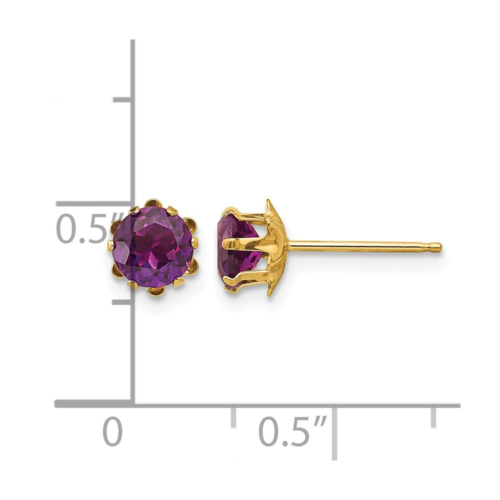 14k Madi K 5mm CZ Birthstone (Jun) Earrings
