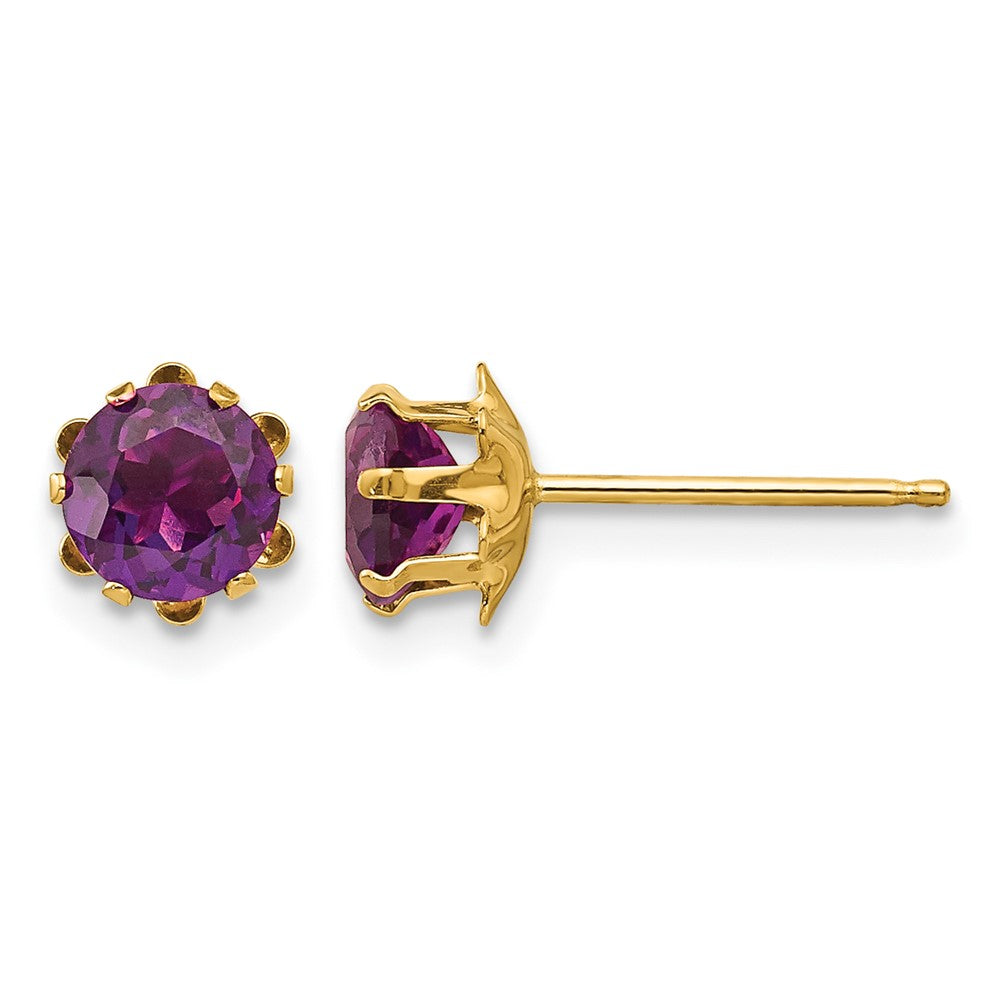 14k Madi K 5mm CZ Birthstone (Jun) Earrings