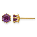 14k Madi K 5mm CZ Birthstone (Jun) Earrings