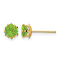 14k Madi K 5mm CZ Birthstone(Aug) Earrings