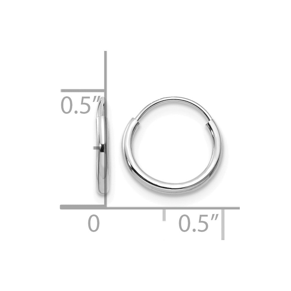 14k White Gold Madi K Endless Hoop Earrings