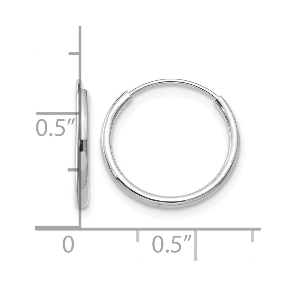 14k Madi K White Gold Endless Hoop Earrings