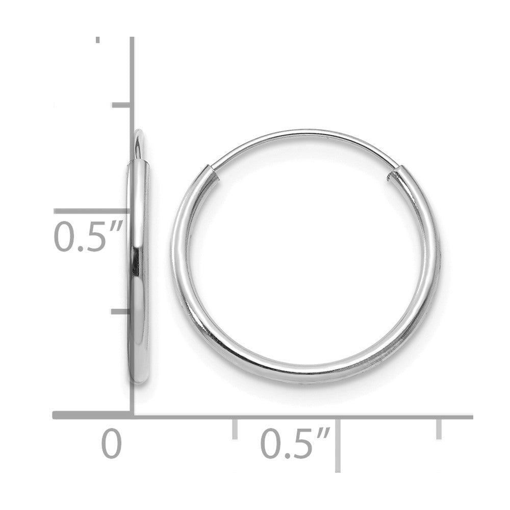 14k Madi K White Gold Endless Hoop Earrings