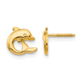 14k Madi K Dolphin Post Screwback Earrings