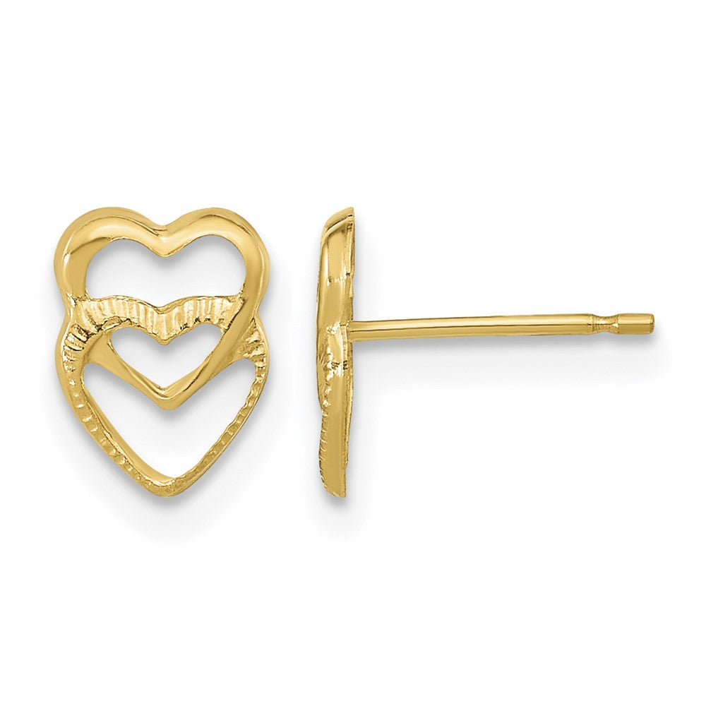 14k Madi K Hearts Post Earrings