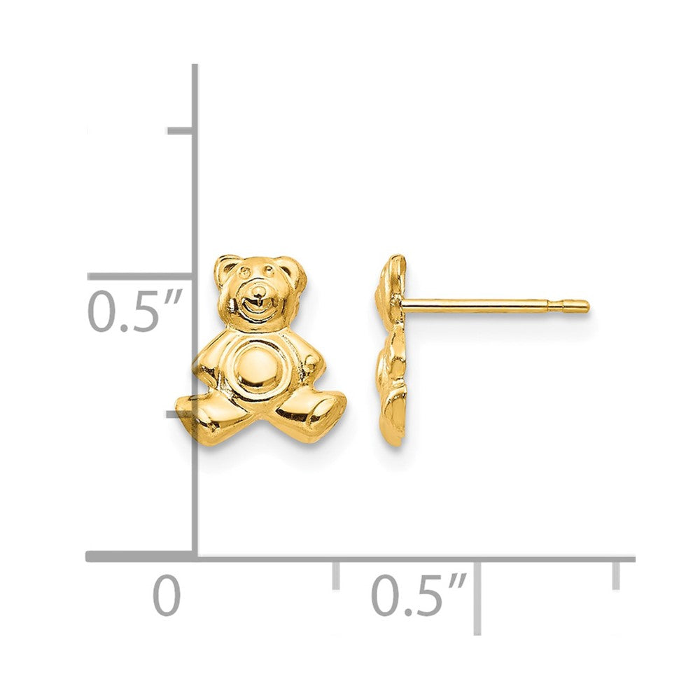 14k Madi K Teddy Bear Post Earrings