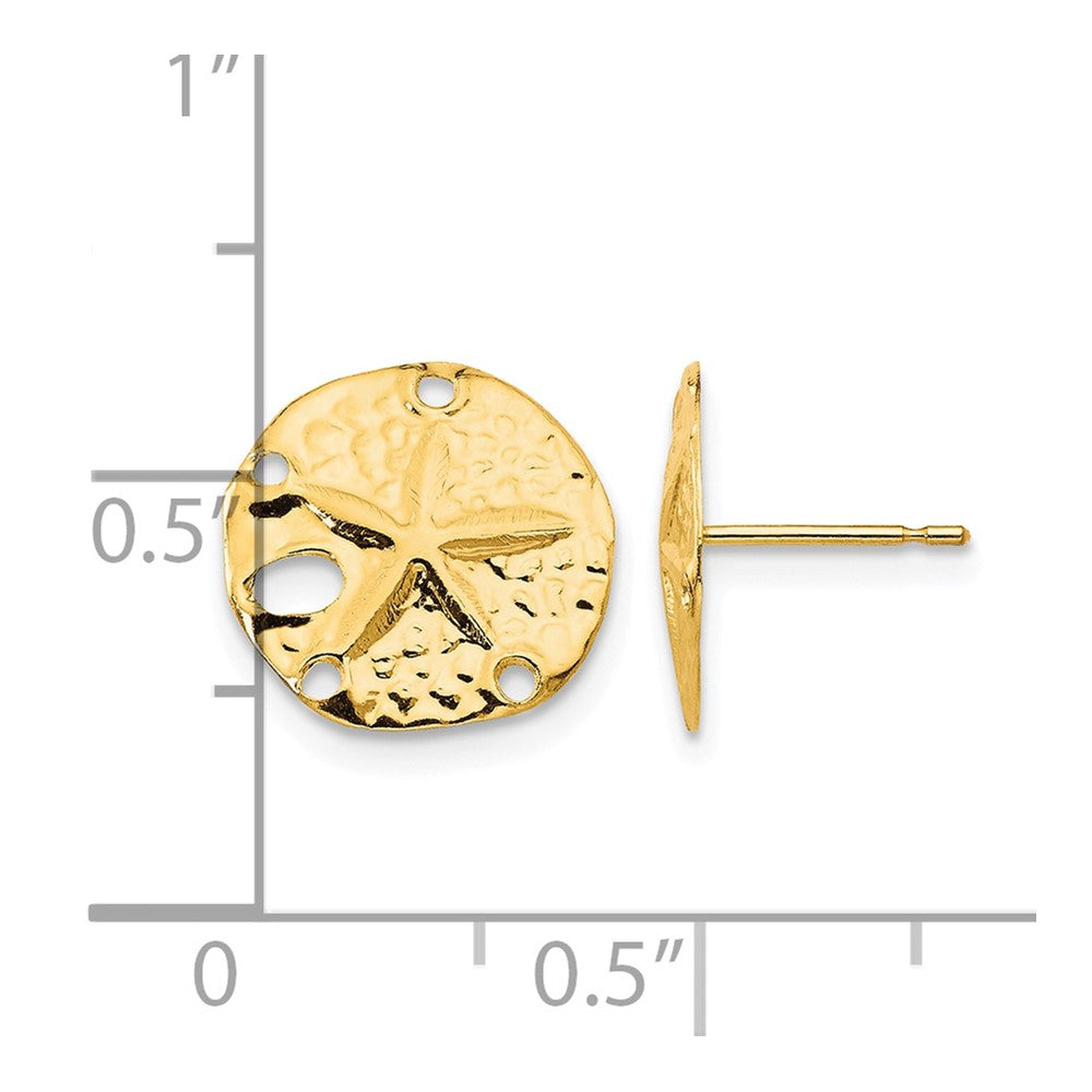 14k Madi K Sand Dollar Post Earrings
