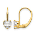 14k Madi K CZ Heart Leverback Earrings