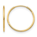 14k Madi K 1mm Hoop Earrings