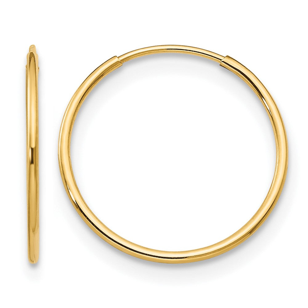 14k Madi K 1mm Hoop Earrings