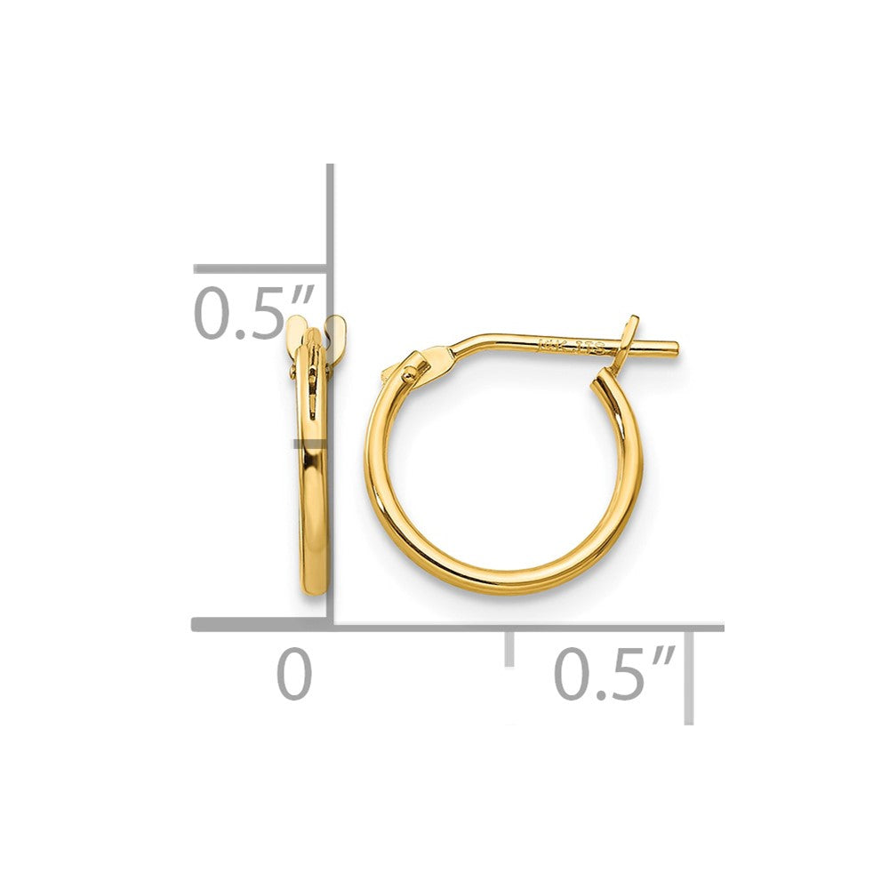 14k Madi K 1mm Hoop Earrings