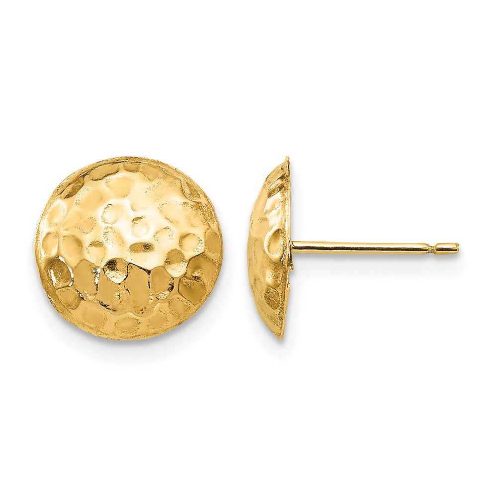 14k Madi K Puffed Round Post Earrings