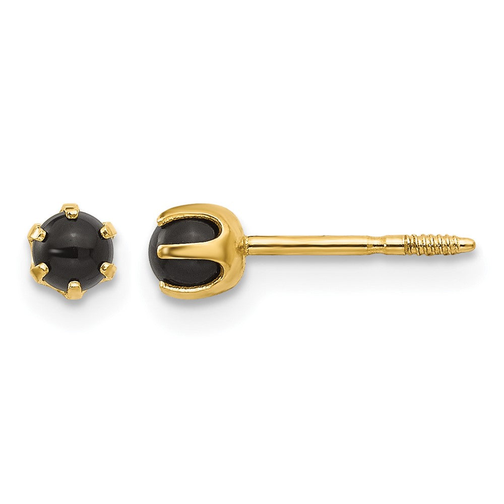 14k Madi K 3mm Onyx Post Earrings