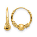 14k Madi K Endless Hoop w/Bead Earrings