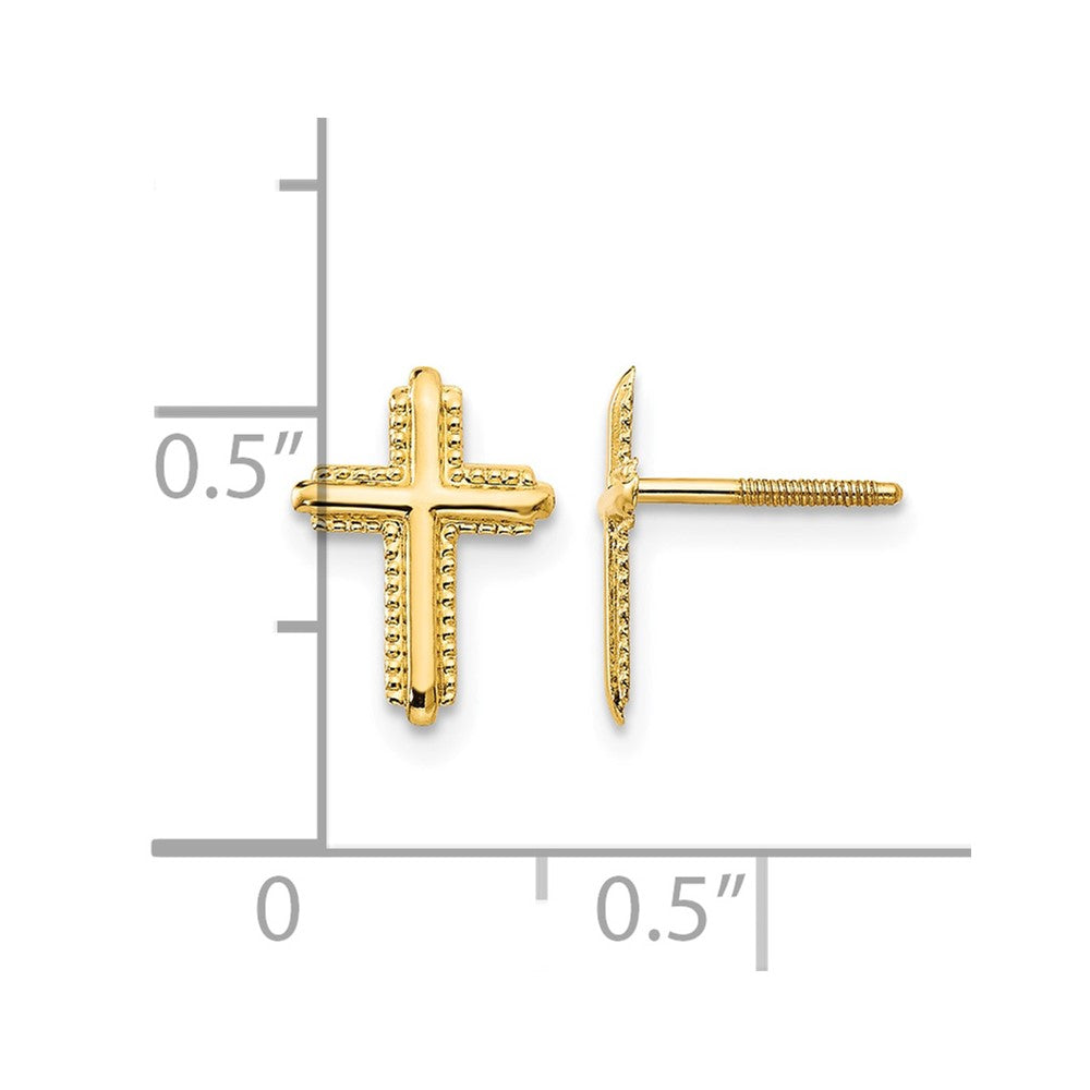 14k Madi K Cross Post Earrings