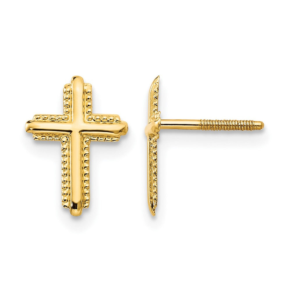 14k Madi K Cross Post Earrings