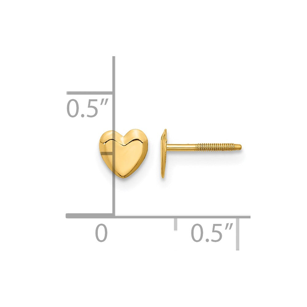 14k Madi K Heart Post Earrings