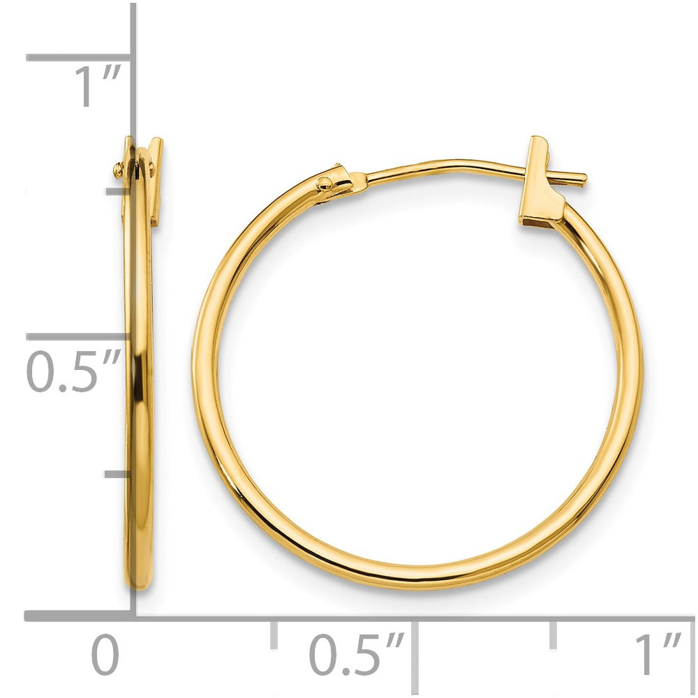 14k Madi K 1mm Hoop Earrings
