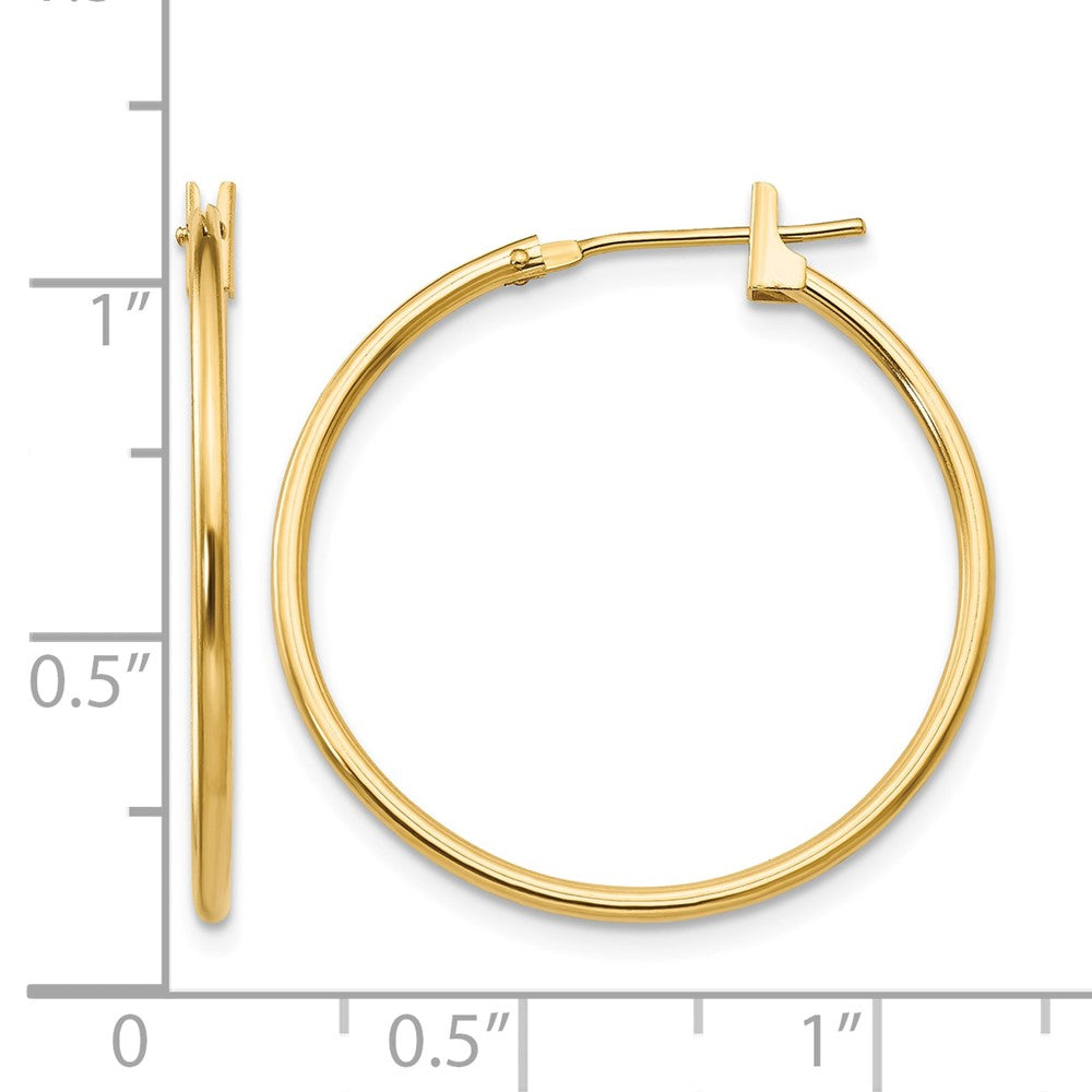 14k Madi K 1mm Hoop Earrings