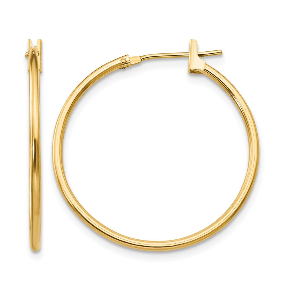 14k Madi K 1mm Hoop Earrings