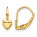 14k Madi K Heart Leverback Earrings