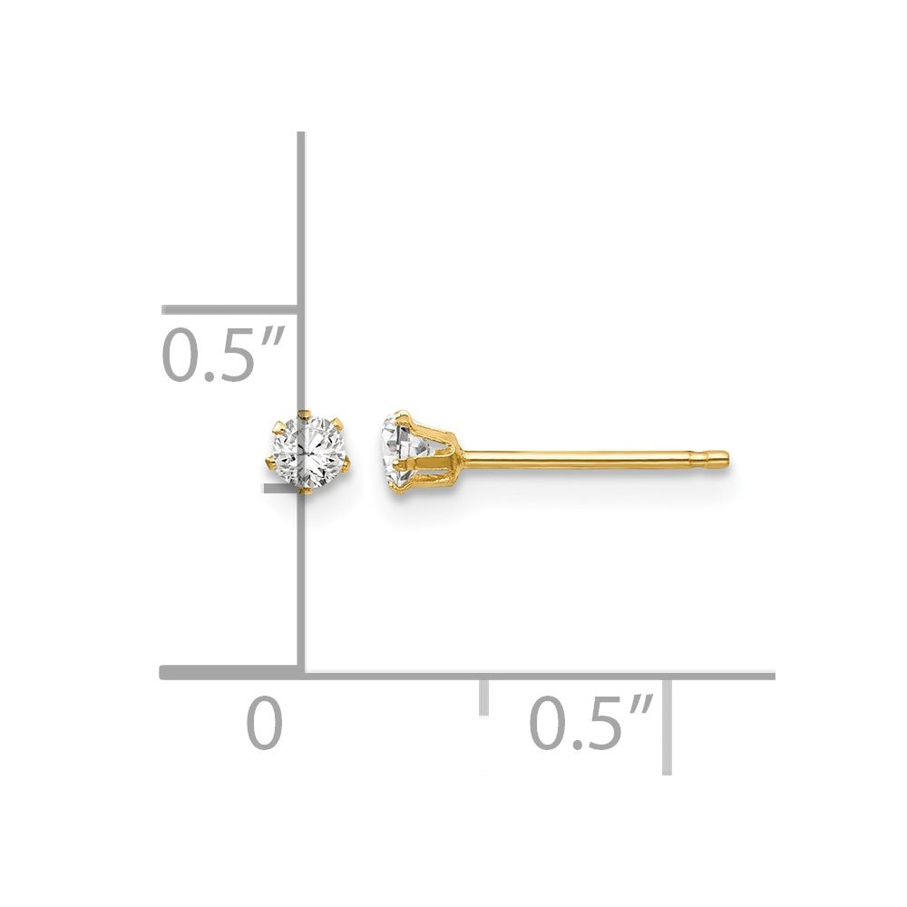 14k Madi K CZ Stud Post Earrings