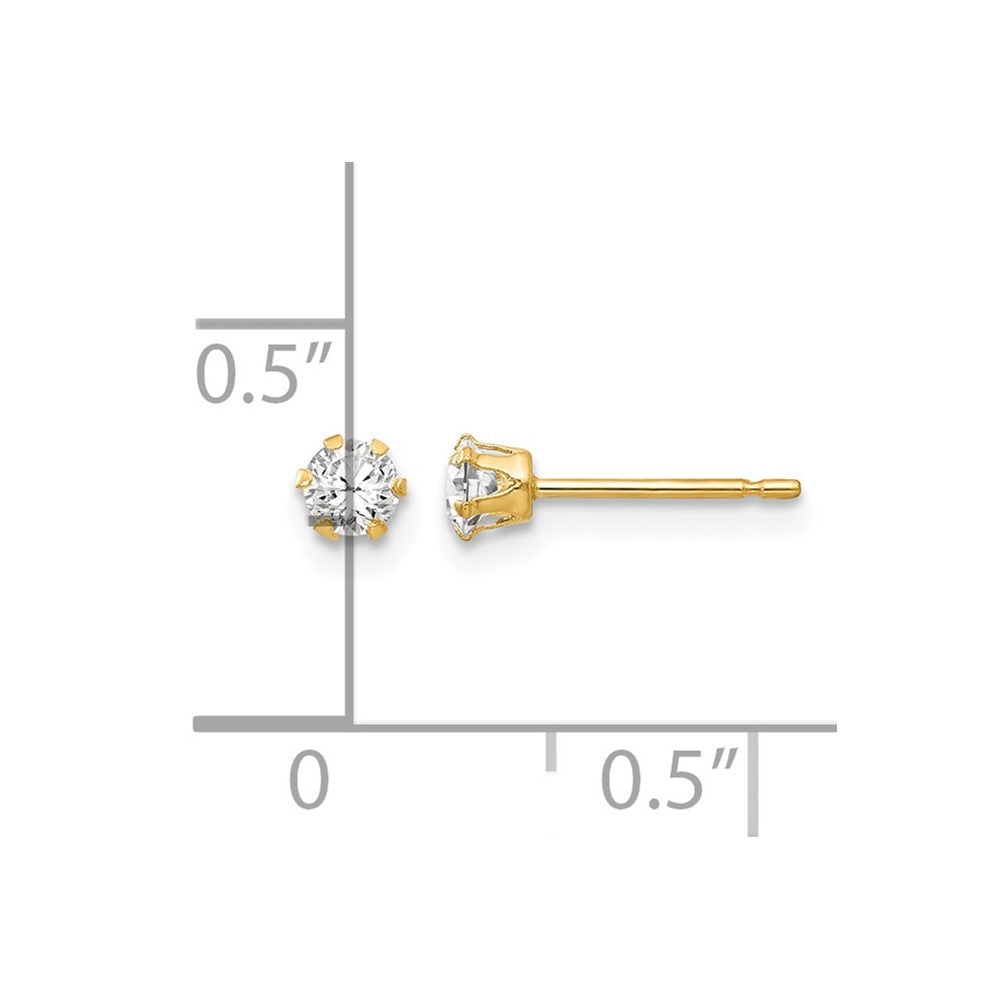 14k Madi K CZ Stud Post Earrings