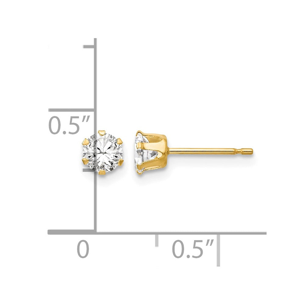 14k Madi K CZ Stud Post Earrings