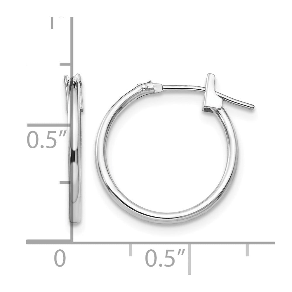 14k White Gold Madi K 1.25mm Hoop Earrings
