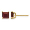 14k Madi K Ruby 5mm Square Post Earrings