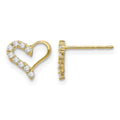 14k Madi K CZ Heart Post Earrings