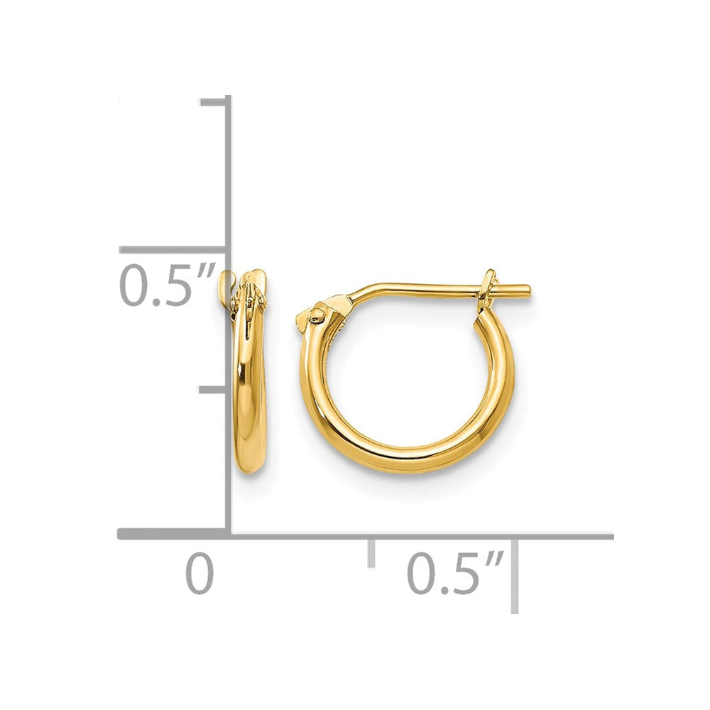 14k Madi K 1.25mm Half Hoop Earrings