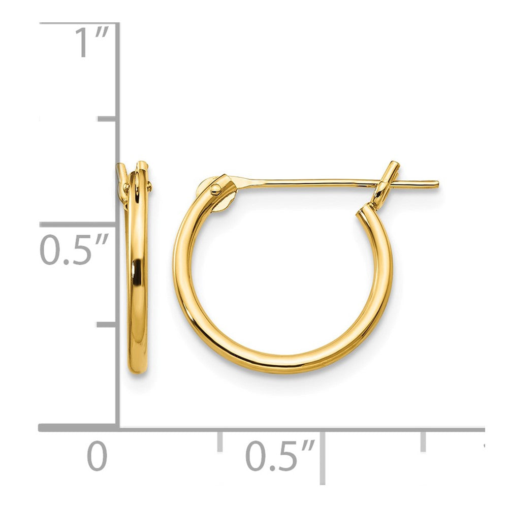14k Madi K 1.25mm Half Hoop Earrings