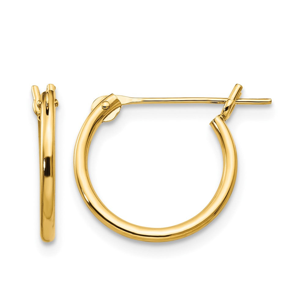 14k Madi K 1.25mm Half Hoop Earrings