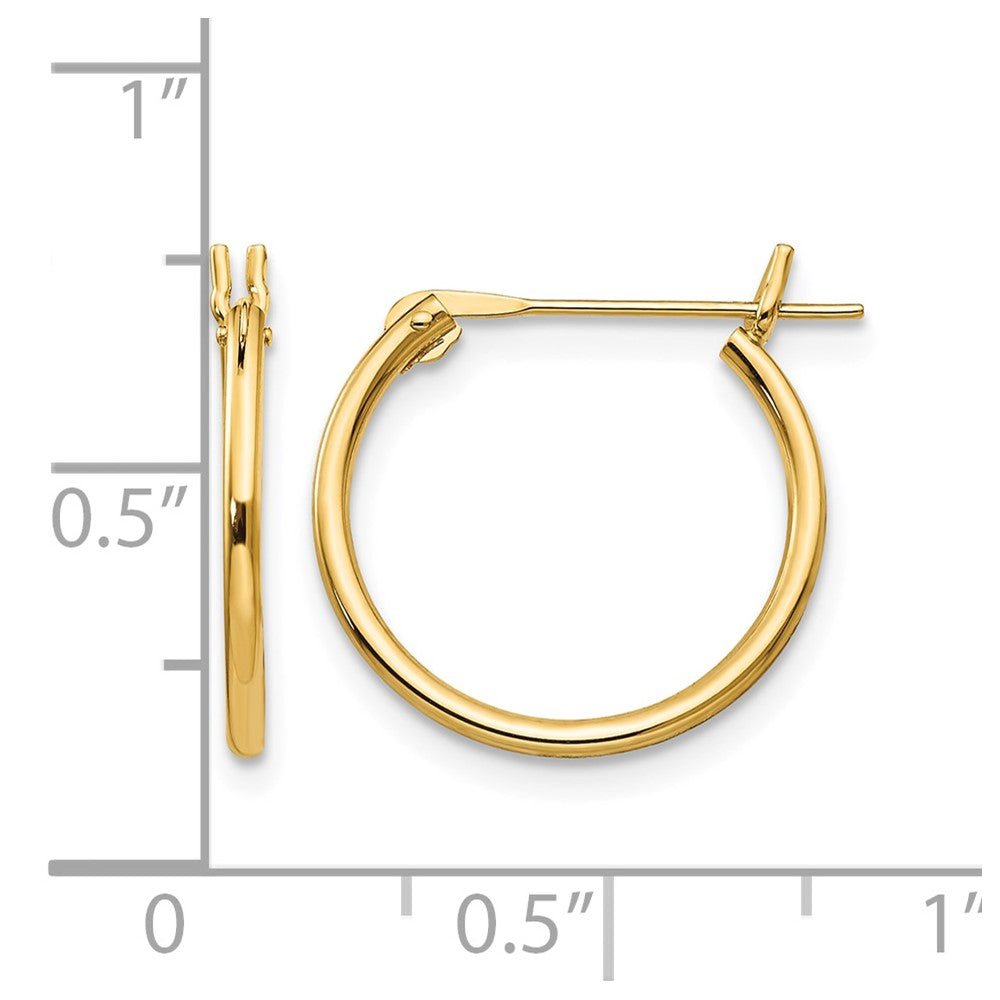 14k Madi K 1.25mm Hoop Earrings