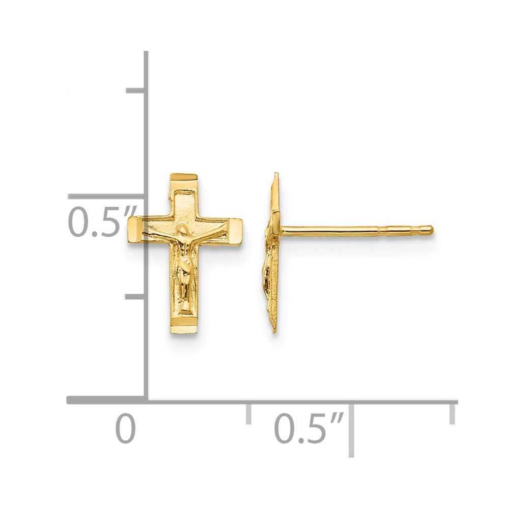14k Madi K Crucifix Post Earrings