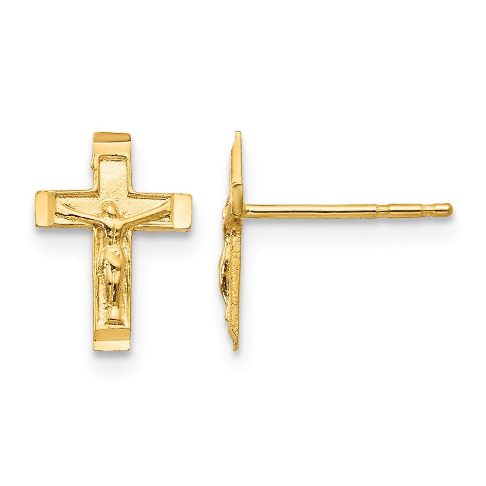 14k Madi K Crucifix Post Earrings