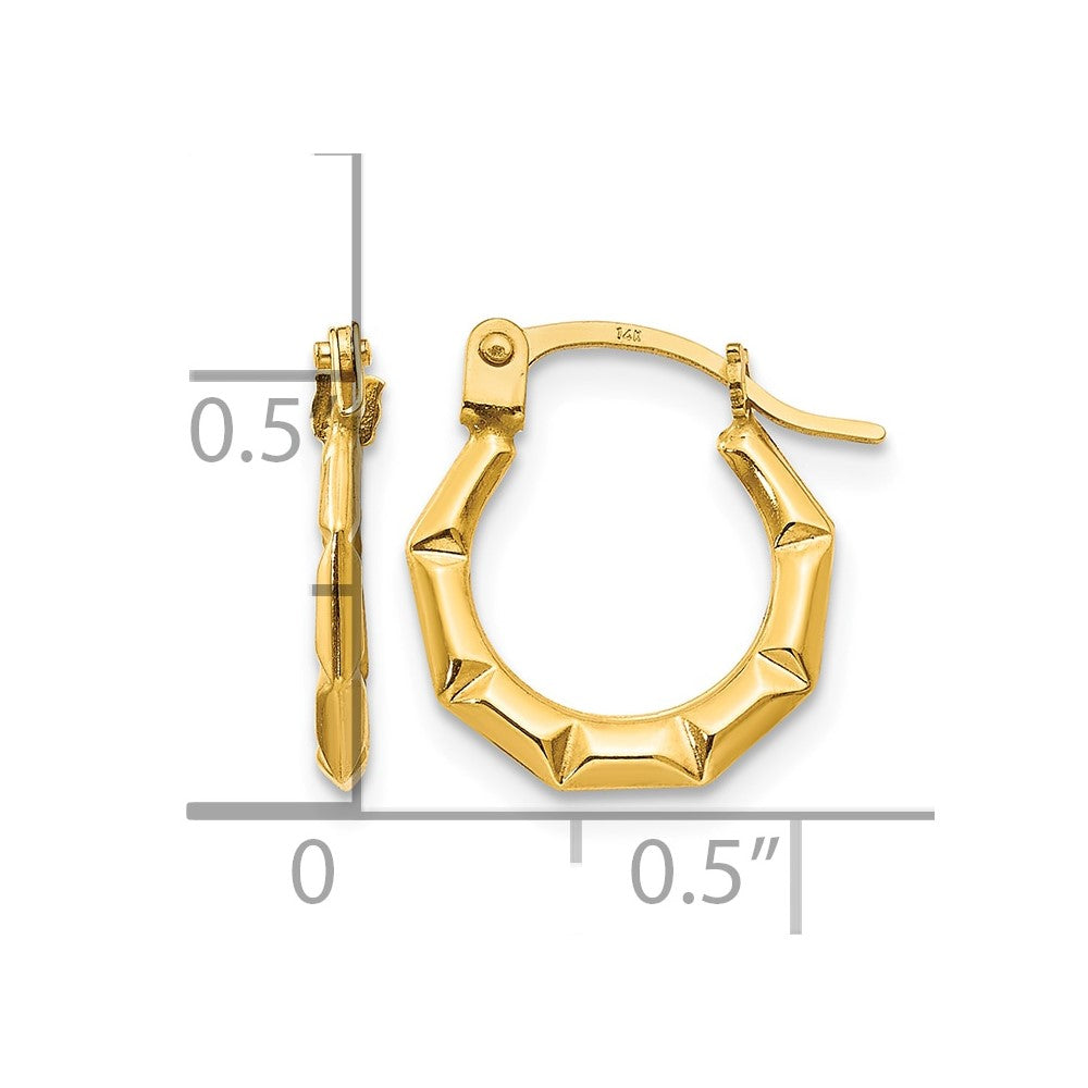 14k Madi K Tiny Hollow Hoop Earrings
