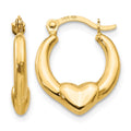 14k Madi K Hollow Heart Hoop Earrings